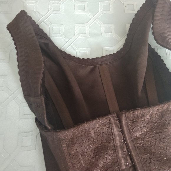 Forever Firm Black CORSET Bustier Steam Punk Goth - Picture 4 of 16